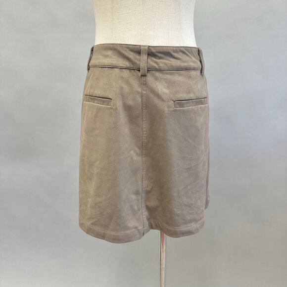 Marine Layer Rosie Faux Suede A-Line Mini Skirt in Birch Size Small - Picture 13 of 15